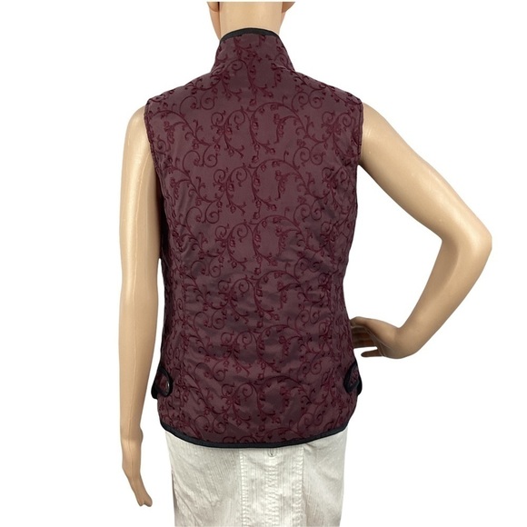 Eddie Bauer Premium Goose Down Quilted Vest Red Size S - Picture 5 of 7